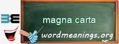 WordMeaning blackboard for magna carta